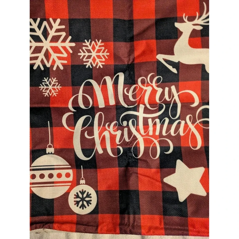 Buffalo Plaid Christmas Pillow Covers Set of 4 — Reindeer, Snowman, Tree, Deer